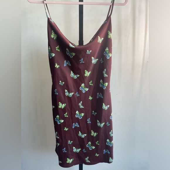 Urban Outfitters | Mallory Butterfly Mini Slip Dress | Medium - Picture 9 of 9